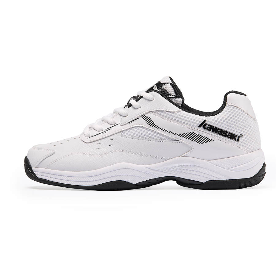 Kawasaki Black White Abrasion Resistant Coverage Impact Resistant Low top Badminton Shoes Unisex