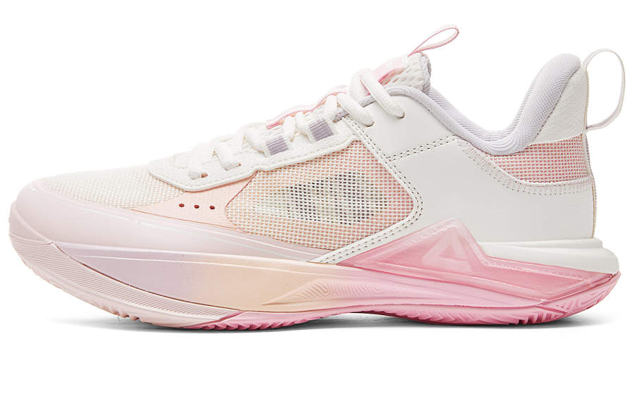 PEAK Ranger 3.0 Low top Performance Basketball Shoes Women's Super Light White Pink
