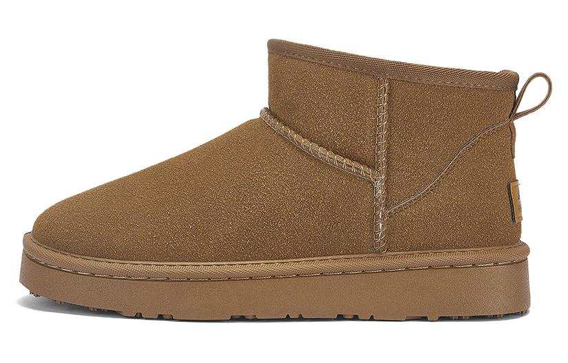 Warrior Thermal Height Increasing Thickened And Fleece Lined, Classic And Versatile Short Snow Boots Women's Khaki