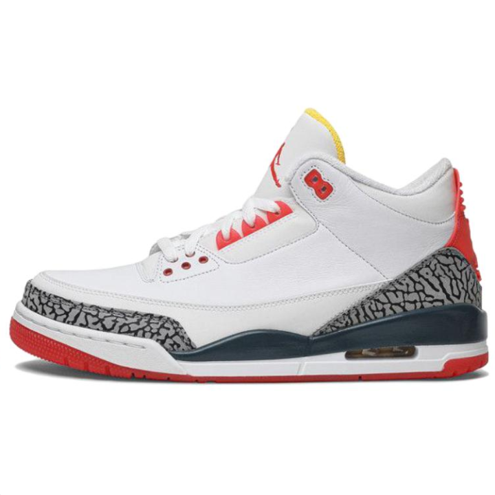 Jordan Jordan Air Jordan 3 Abrasion Resistant High top Basketball Shoes Unisex White