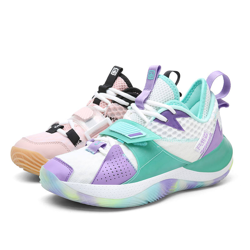 IVERSON Slip Resistant And Abrasion Resistant Coverage Mid top Basketball Shoes Unisex Mismatched