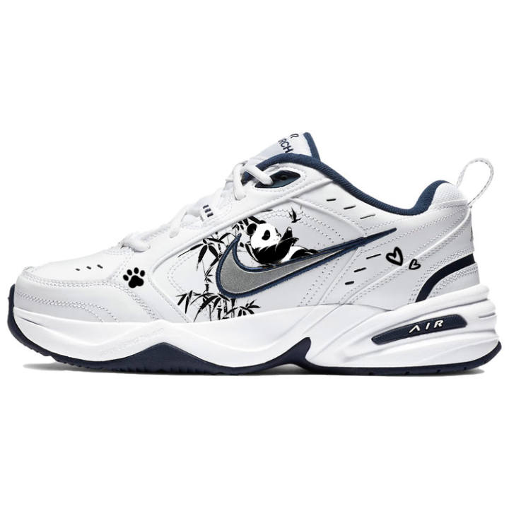 Nike Nike Air Monarch 4 Slip Resistant Abrasion Resistant Low top Chunky Sneakers Unisex Blue White