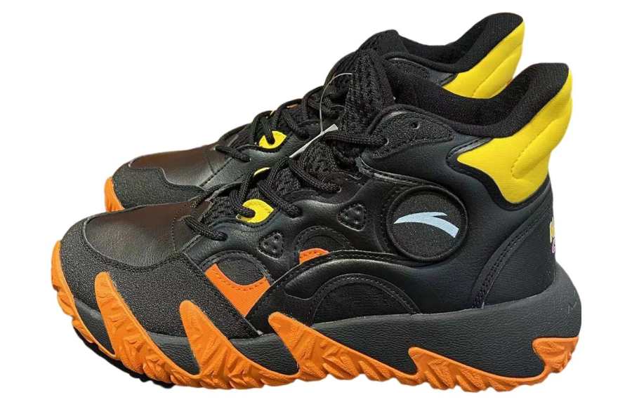 ANTA Naruto x Anta Naruto Collaboration, Fleece Lined Slip Resistant Abrasion Resistant Mid top Basketball Shoes Men's