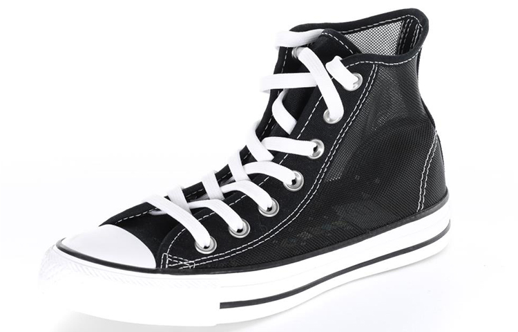 Converse Chuck Taylor All Star See High Thru Abrasion Resistant Breathable High top Canvas Shoes Women's Black
