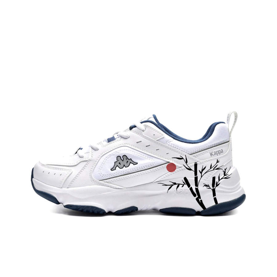 Kappa Slip Resistant Abrasion Resistant Low top Chunky Sneakers Unisex White Blue
