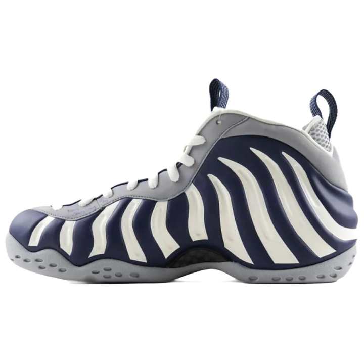 Nike Nike Foamposite One Slip Resistant Abrasion Resistant Mid top Basketball Shoes Unisex Blue White