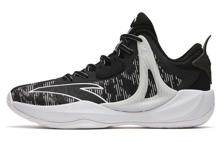 Anta Light Cavalry 8 Comfortable Abrasion Resistant Breathable Low top Basketball Shoes Men's Black White