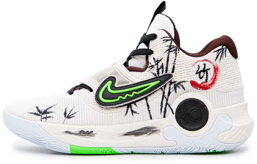 Nike Nike KD Trey 5 X Cushioning Slip Resistant Abrasion Resistant Mid top Basketball Shoes Men's Black White