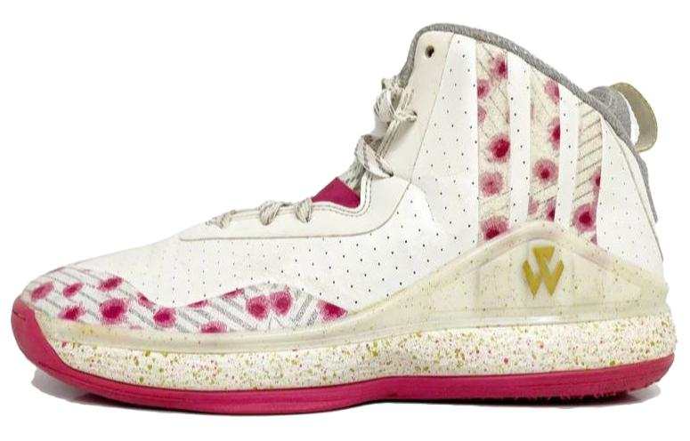 Adidas Adidas J Wall 1 Abrasion Resistant Breathable High top Basketball Shoes Unisex White Pink