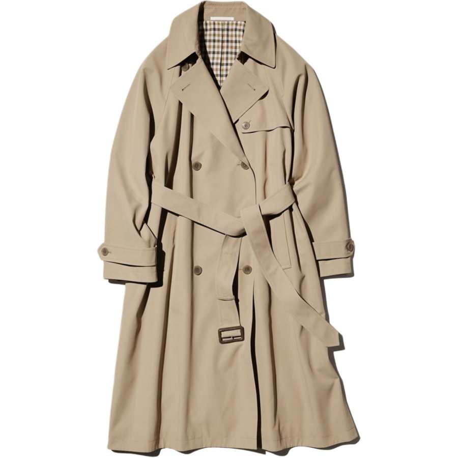 UNIQLO Trench Coats Women's Beige Moderate