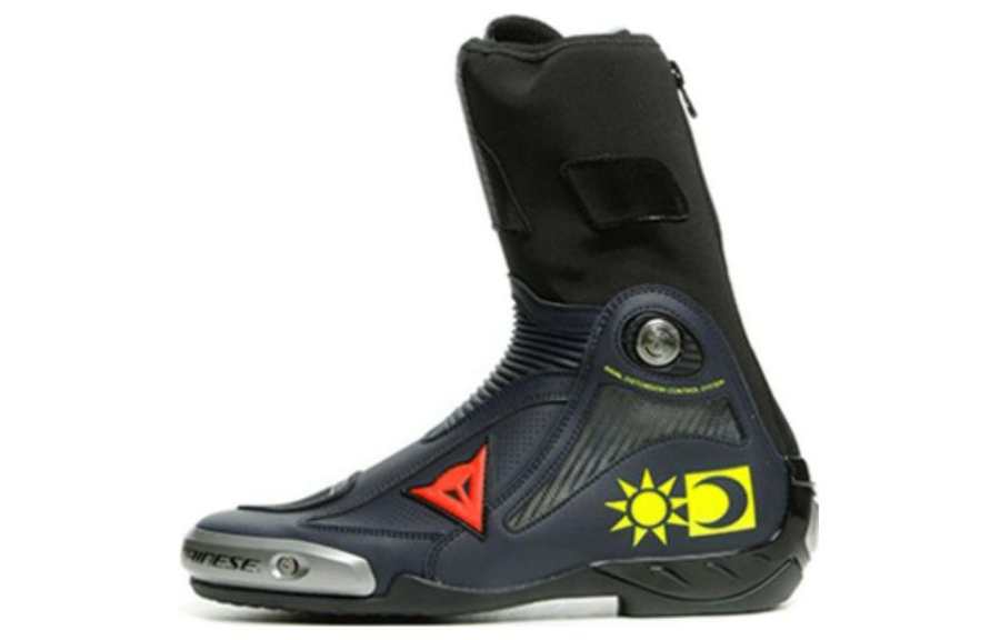 DAINESE Axial D1 Replica Slip Resistant Abrasion Resistant High top Cycling Shoes Men's Black Yellow Red