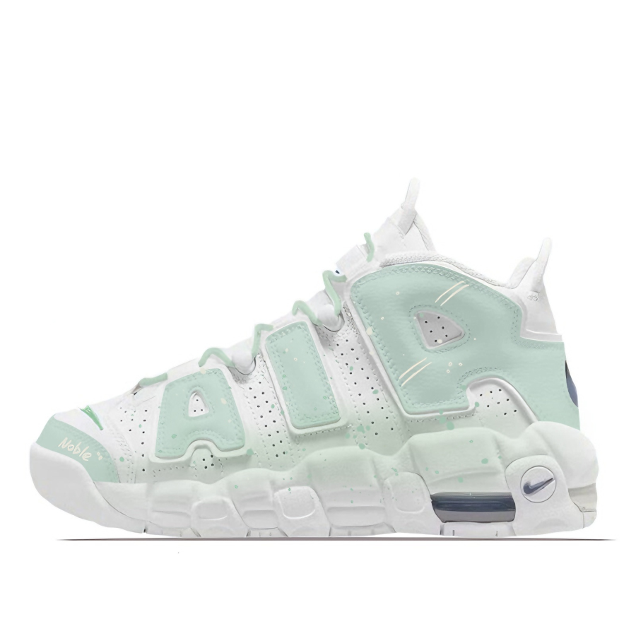 Nike Nike Air More Uptempo Lime Cheese Mid top Vintage Basketball Shoes Women's Mist Green