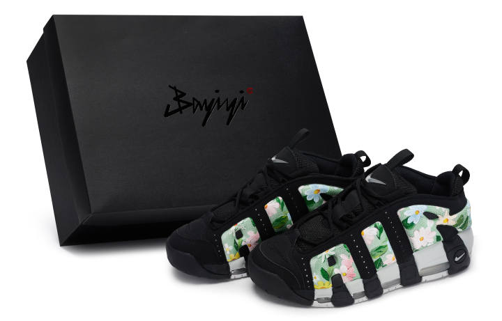 Nike Nike Air More Uptempo 811 Manufacturing, Floral, Special Shoe Box Slip Resistant Abrasion Resistant Low top
