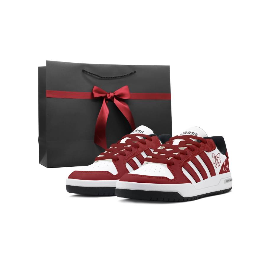 Adidas Neo Entrap Low top Vintage Basketball Shoes Unisex Red