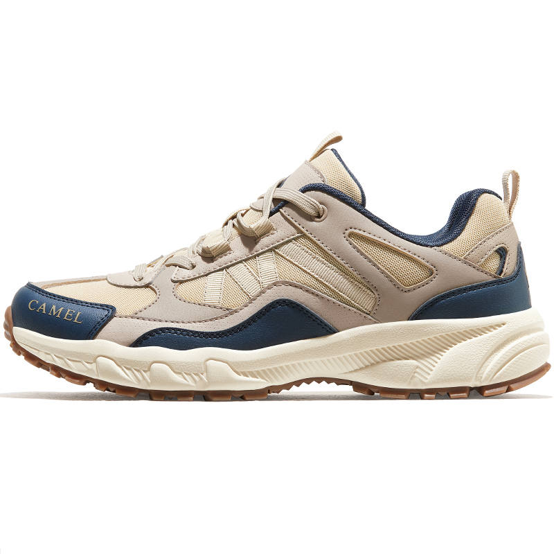 CAMEL CAMEL Low top Mountaineering Shoes Men's Khaki Blue