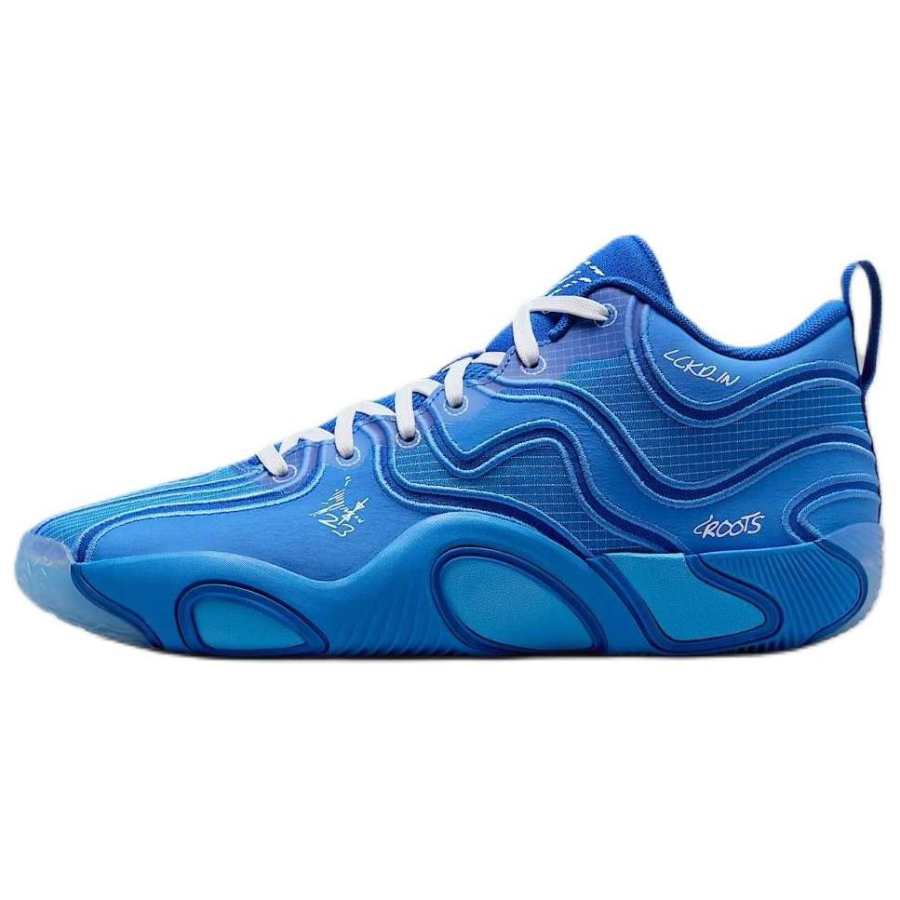 Jordan Jordan Tatum 3 Slip Resistant Abrasion Resistant Mid top Basketball Shoes Men's Blue