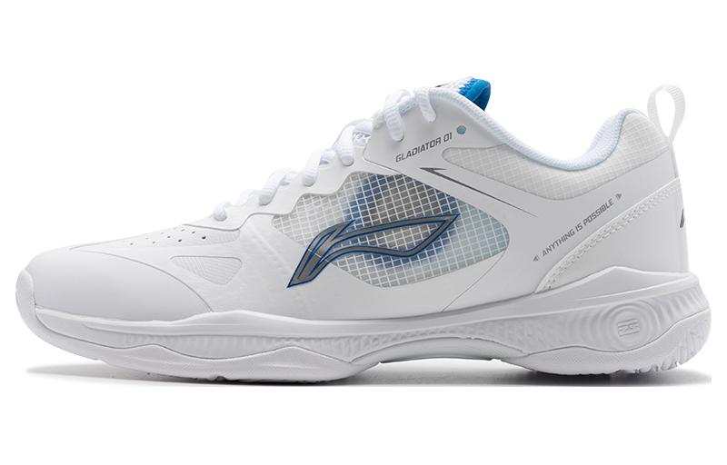 Li-Ning Li Ning Gladiator Cushioning Abrasion Resistant Low top Badminton Shoes Unisex Standard White