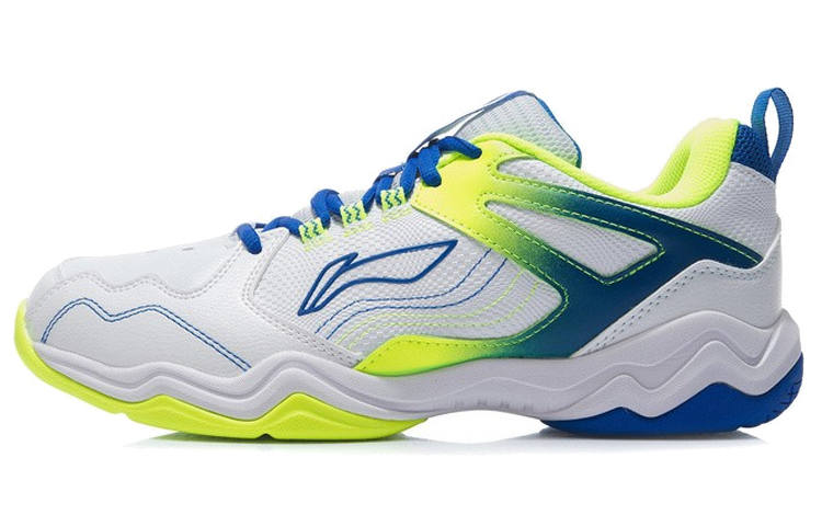 Li-Ning Li Ning Cushioning, Wear Resistant Low top Badminton Shoes Men's White Blue