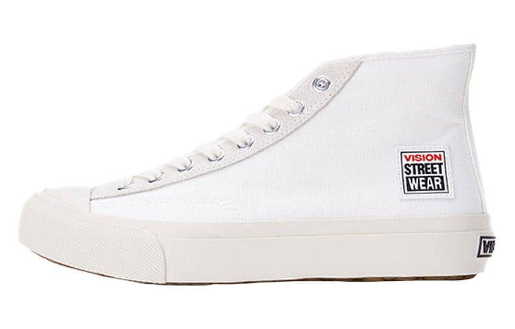Vision Street Wear Abrasion Resistant Abrasion Resistant High top Canvas Shoes Unisex White