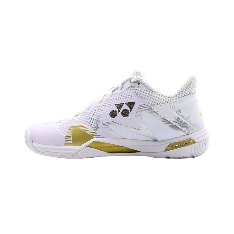 YONEX ECLIPSION Z Textile, Synthetic Leather Fashion Abrasion Resistant Low top Badminton Shoes Unisex White Gold