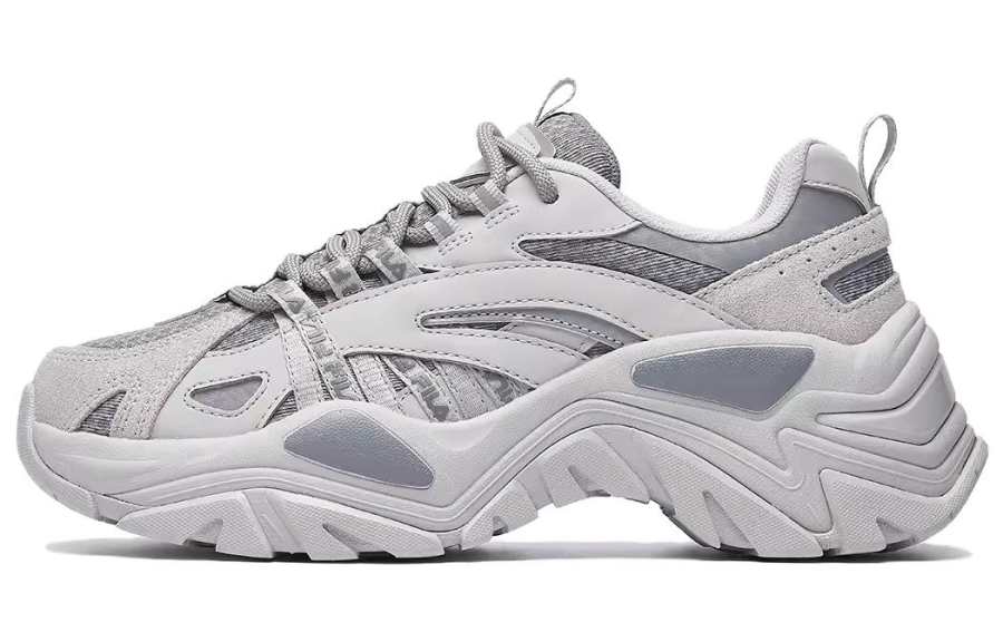 FILA Fishbone Breathable Coverage Low top Chunky Sneakers Unisex Gray