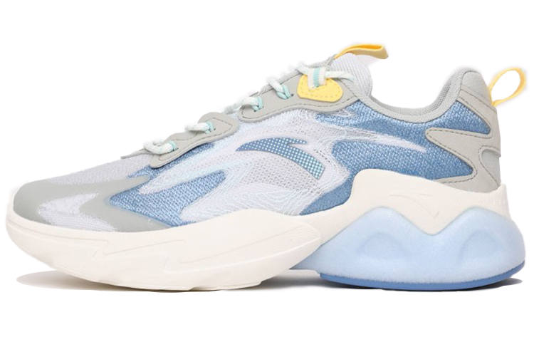 ANTA Chunky Sneakers Men's Low Top Sand Grain Gray/Vintage Blue/Light Clear Gray