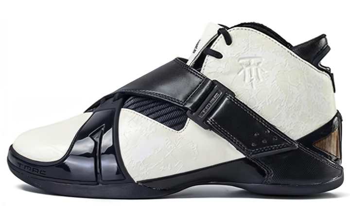 Adidas Adidas T Mac 5 Abrasion Resistant Mid top Performance Basketball Shoes Men's Black White