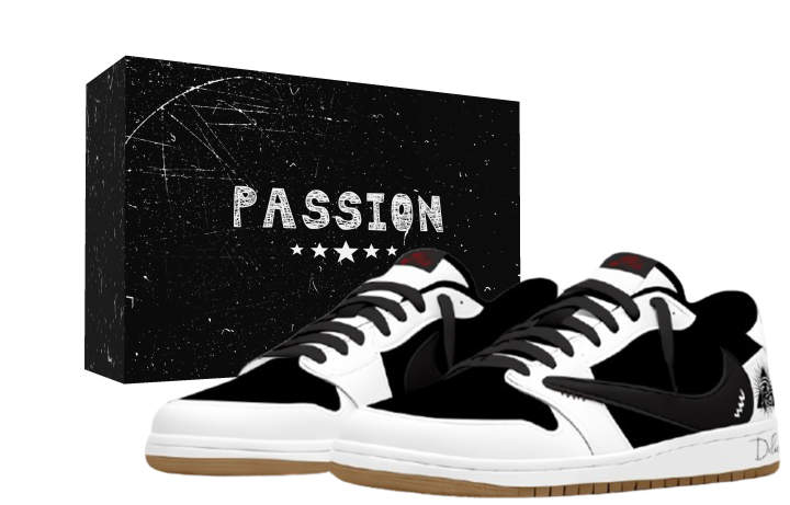 Jordan Travis Scott x Jordan Air Jordan 1 Travis Scott X AJ1 Fake Vision Abrasion Resistant Breathable Low top