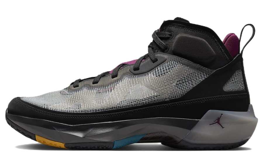 Jordan Jordan Air Jordan 37 PF Slip Resistant Abrasion Resistant Mid top Basketball Shoes Men's Black