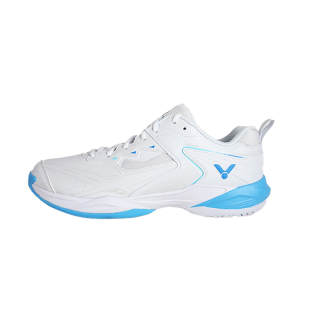 VICTOR 9200NTD Slip Resistant And Abrasion Resistant Coverage Low top Badminton Shoes Unisex Pearl White Hawaii Blue