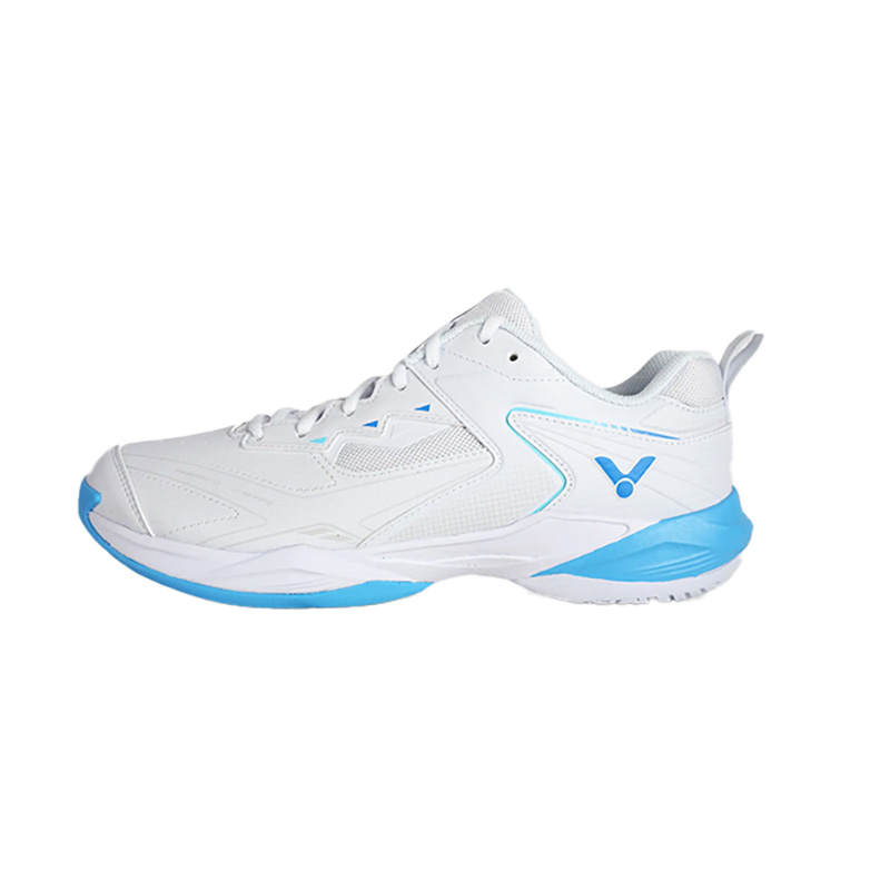 VICTOR 9200NTD Slip Resistant And Abrasion Resistant Coverage Low top Badminton Shoes Unisex Pearl White Hawaii Blue