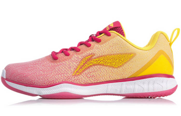 Li-Ning Li Ning Slip Resistant, Abrasion Resistant, Breathable, Lightweight Low top Badminton Shoes Unisex Rose Red