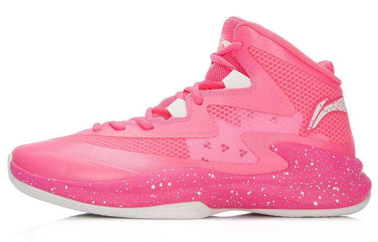 Li-Ning Li Ning Super Light 13 Basketball Shoes Unisex High Top Fluorescent Fruit Pink