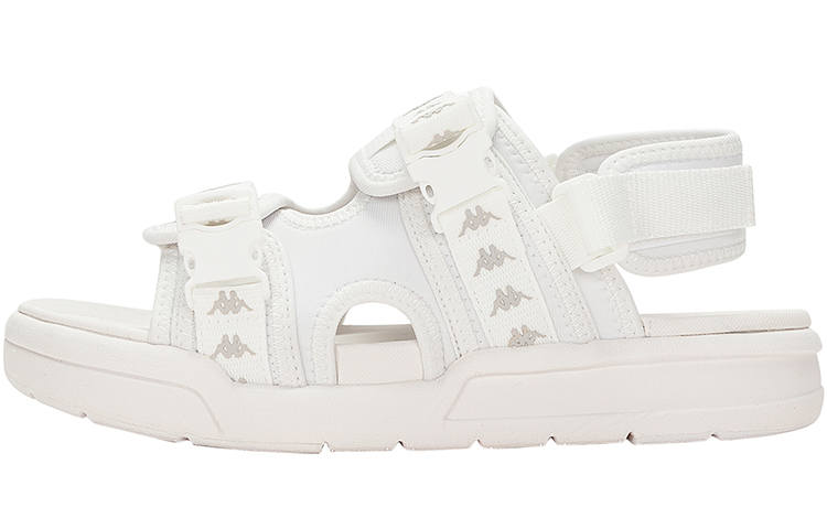 Kappa Fabric Slip Resistant Abrasion Resistant Sports Sandals Unisex White