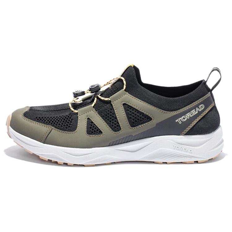 TOREAD Outdoor Sports Slip Resistant Abrasion Resistant Low top Hiking Shoes Men's Black Green