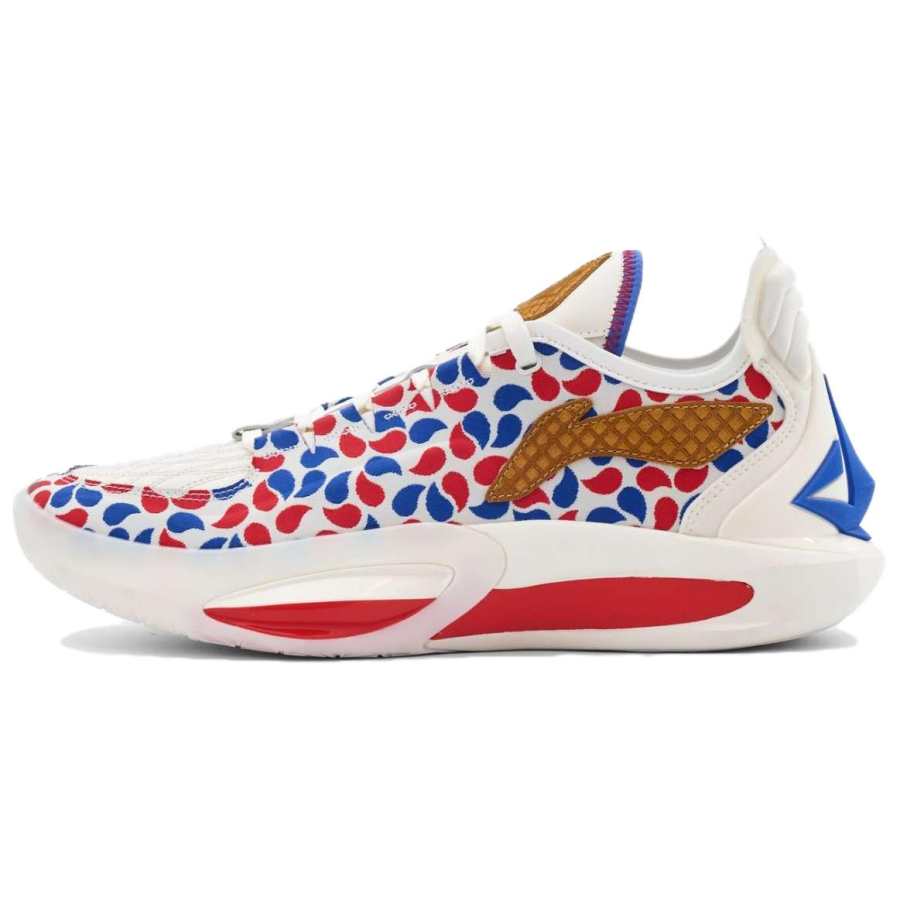 Li-Ning Li Ning JB3 Cushioning, Wear Resistant Low top Basketball Shoes Unisex White Blue Red