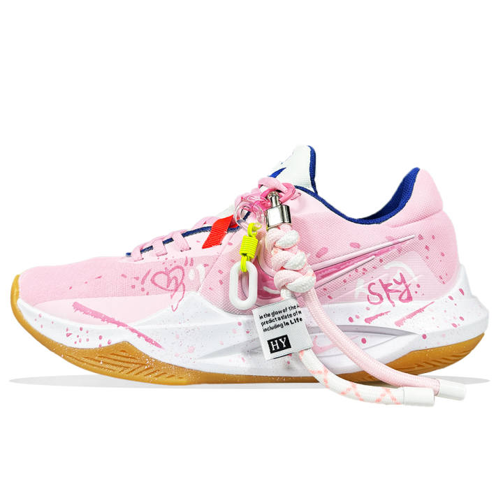 Nike Nike Precision 6 Slip Resistant Abrasion Resistant Low top Basketball Shoes Men's Pink