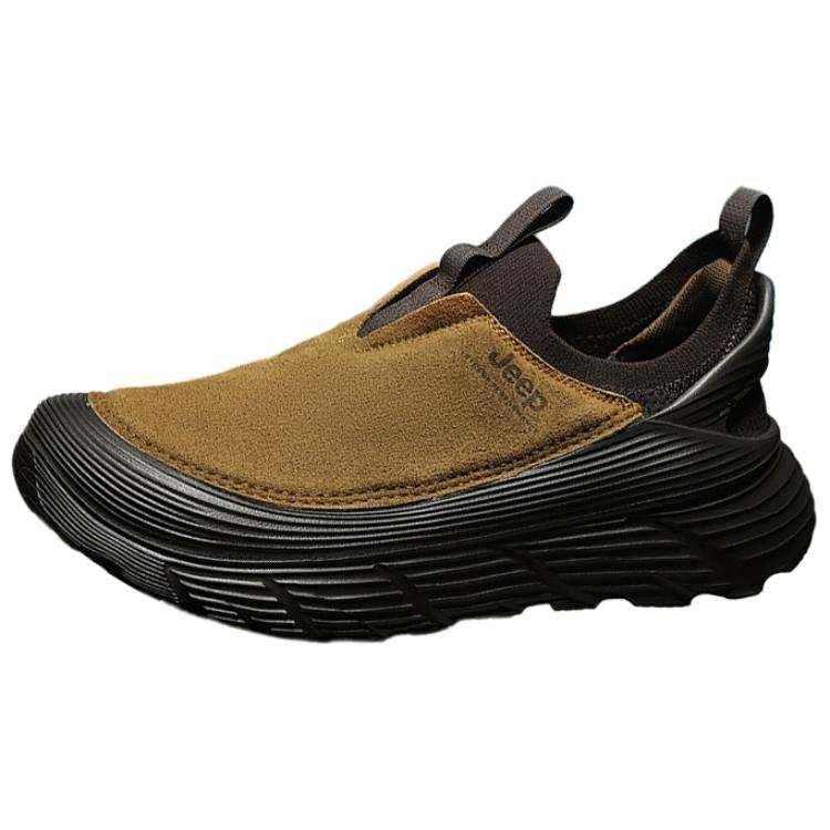 Jeep Textile, Synthetic Leather Comfortable Abrasion Resistant Low top Hiking Shoes Men's Brown