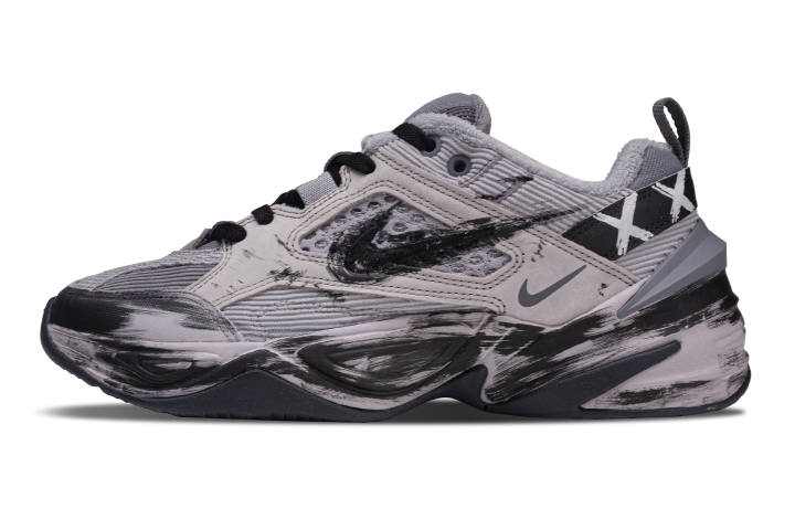 Nike Nike M2K Tekno Gray Shadow Distressed Cushioning Abrasion Resistant Breathable Height Increasing