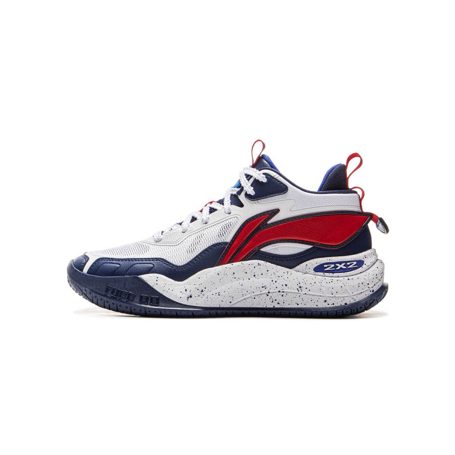 Li-Ning Li Ning Low top Basketball Shoes White Blue Unisex