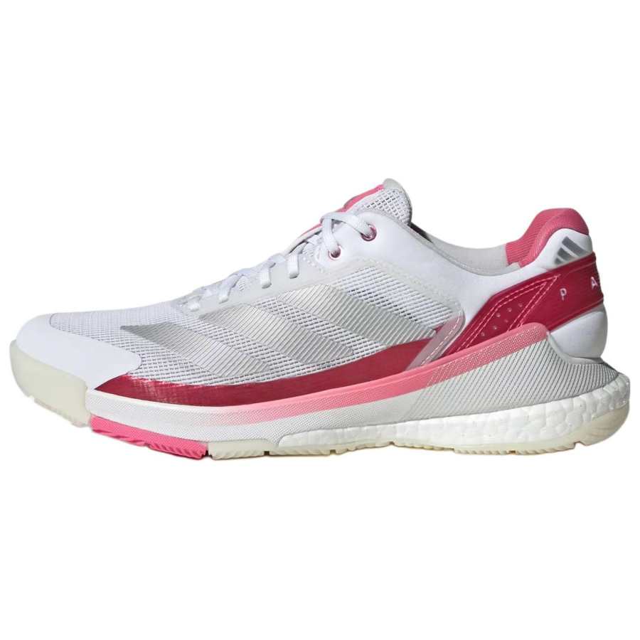 Adidas Adidas Slip Resistant Abrasion Resistant Low top Tennis Shoes Women's White Silver Pink