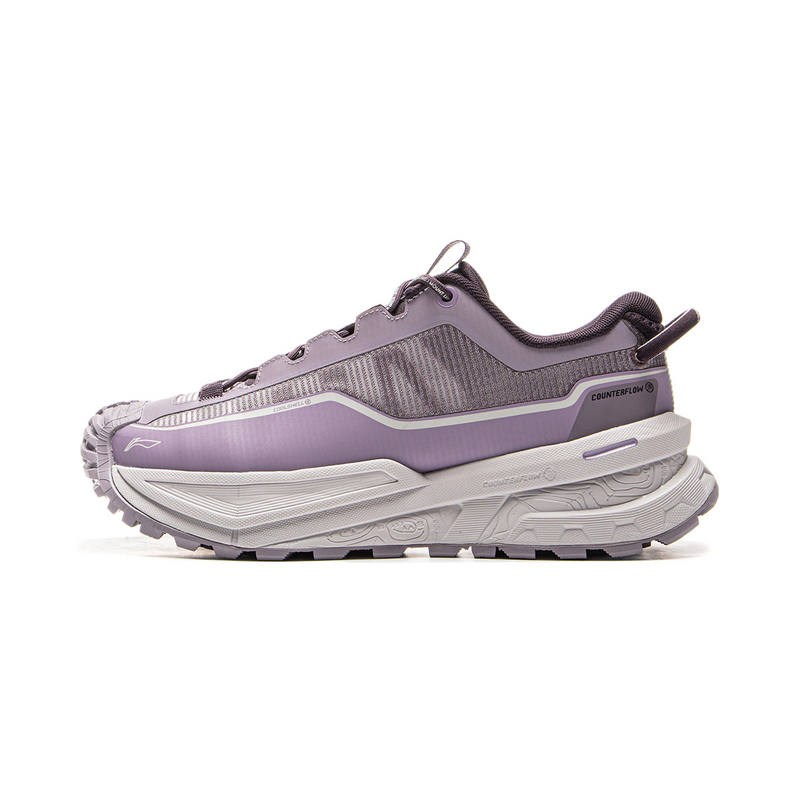 Li-Ning Li Ning Outdoor CF Tracing Low top Outdoor Hiking Shoes Unisex Purple