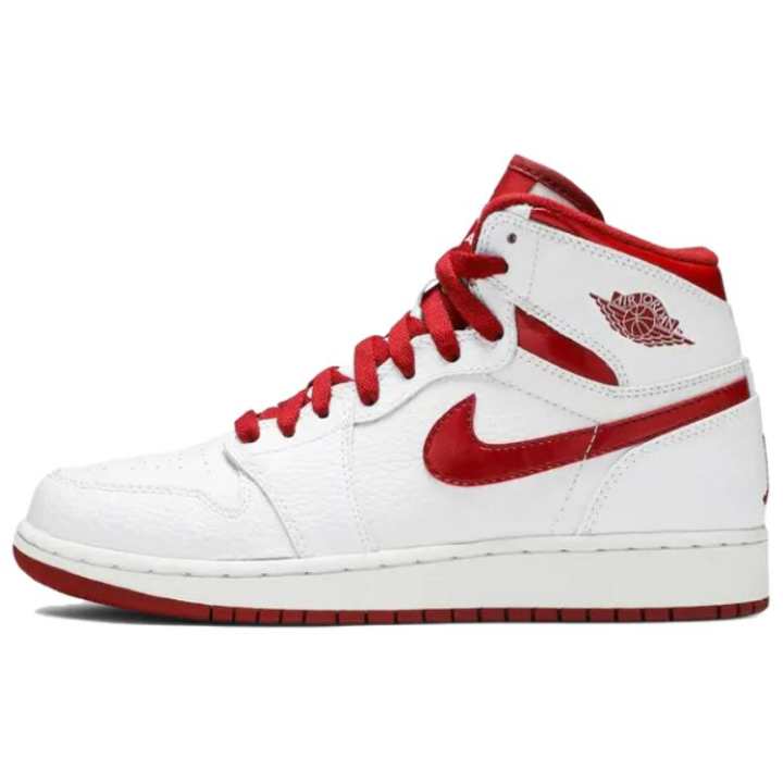 Jordan Jordan Air Jordan 1 High top Basketball Shoes Men's White Red