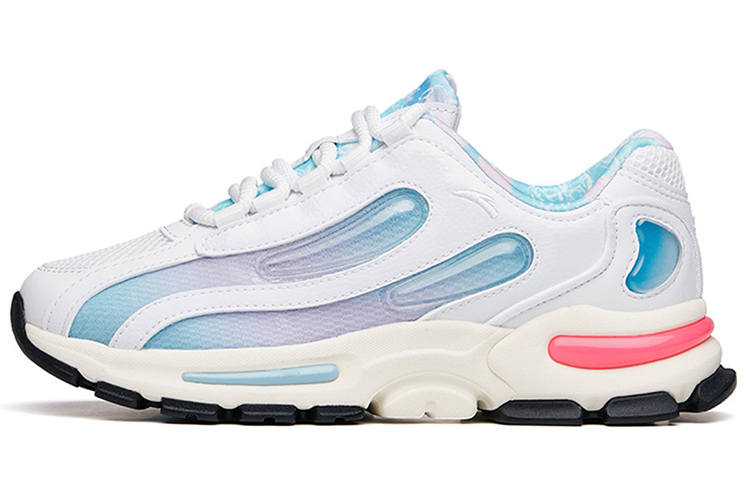 ANTA Chunky Sneakers Women's Low Top Anta White/Light Purple/Nitrile Blue