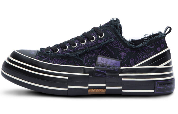 XVESSEL Niko And... x VESSEL Low top Canvas Shoes Unisex Purple