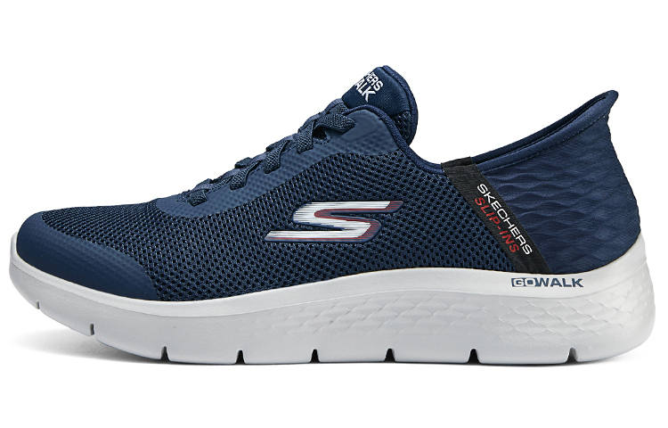 Skechers Breathable Lightweight Support Balance Cushioning Abrasion Resistant Low top Running Shoes Men's Blue