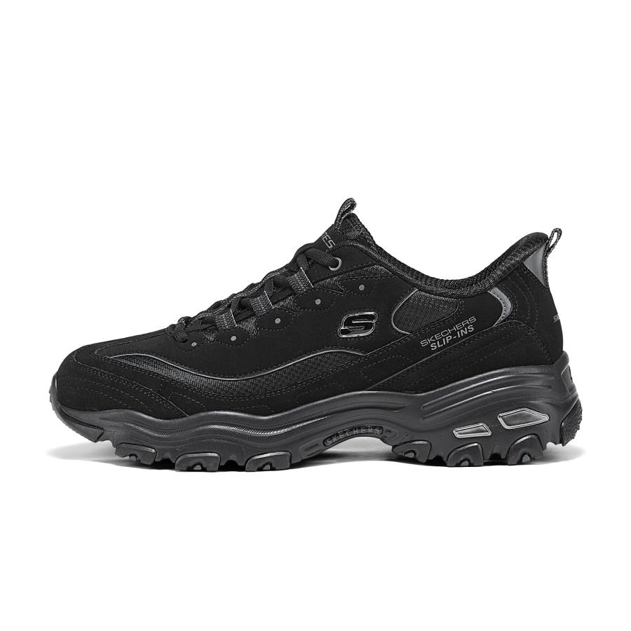 Skechers DLITES Dry And Comfortable Breathable Support Low top Chunky Sneakers Men's All Black