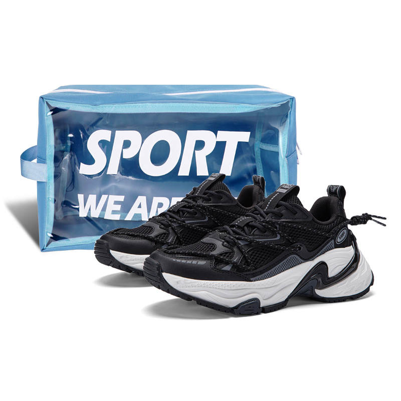 Kappa Slip Resistant Abrasion Resistant Low top Chunky Sneakers Unisex Black