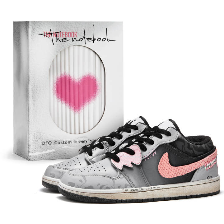 Jordan Jordan Air Jordan 1 Da Vinci Custom, Box, Confession Book, Black Leather Book Slip Resistant Abrasion Resistant