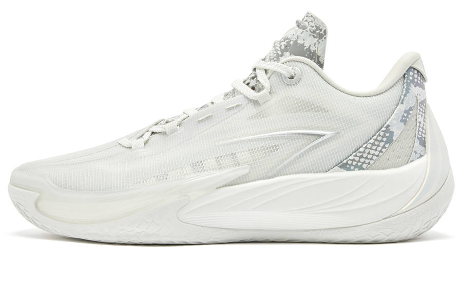 QIAODAN Poisonous Fangs 3.5 White Snake, Year Of The Snake Limited Edition Low top Basketball Shoes Men's White Silver